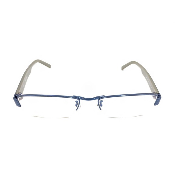 Gucci GG 9591J B9G Titanium Navy Blue Gray Half Rim Eyeglasses Frames 54-17 134 - Picture 2 of 12